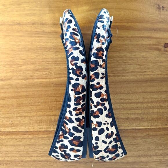 Sole Society Natalie Leopard Print Calf Fur Slip On Ballet Flats Mobwife 11 - Picture 3 of 10